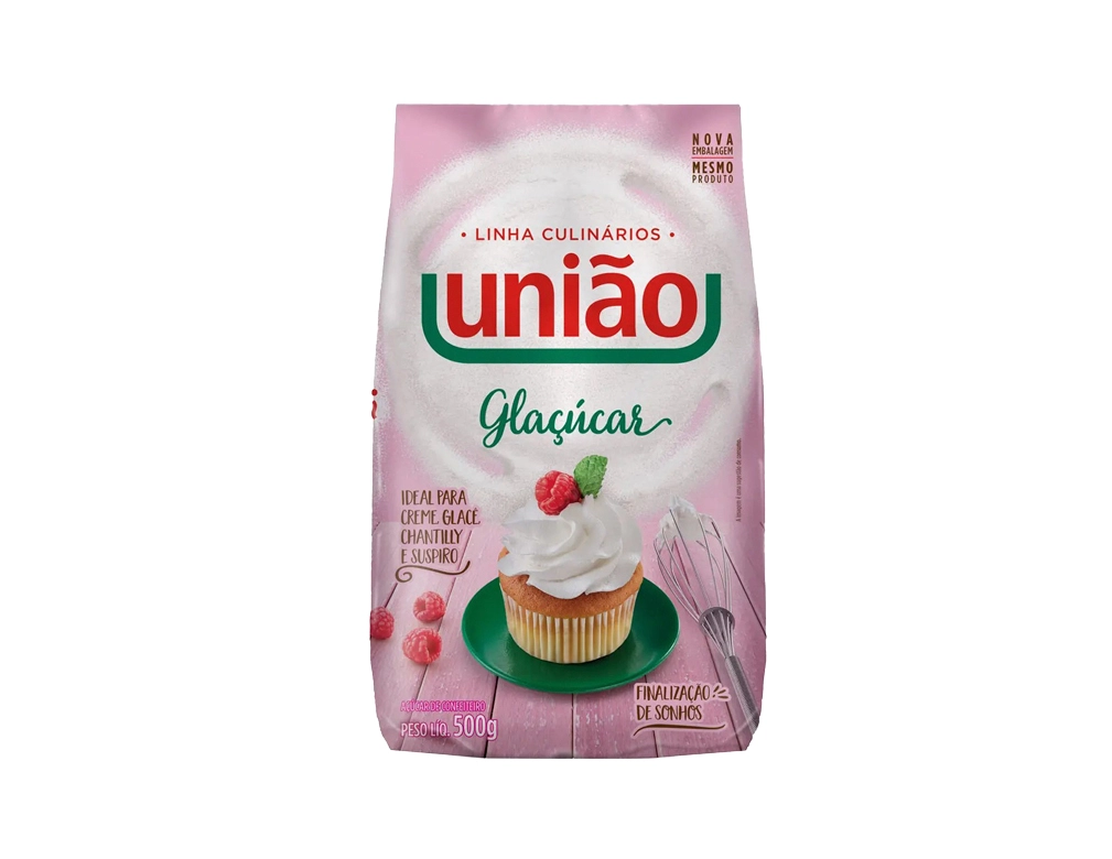 AÇÚCAR CONFEITEIRO GLAÇÚCAR UNIÃO 500 G (FDO 20 PCT) BLACK FRIDAY PMG ATACADISTA