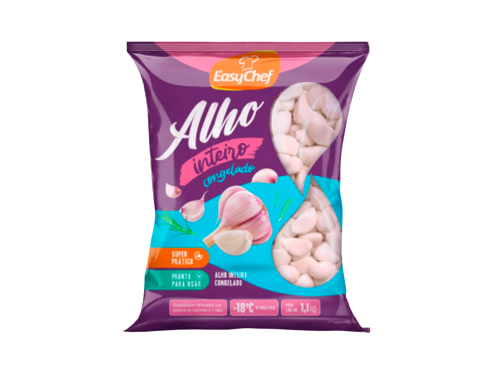 ALHO INTEIRO DESCASCADO CONGELADO EASY CHEF 1,1 KILO BLACK FRIDAY PMG ATACADISTA