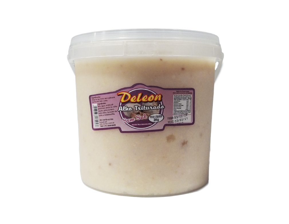 ALHO TRITURADO GRANDE DELEON 3 KILO BLACK FRIDAY PMG ATACADISTA