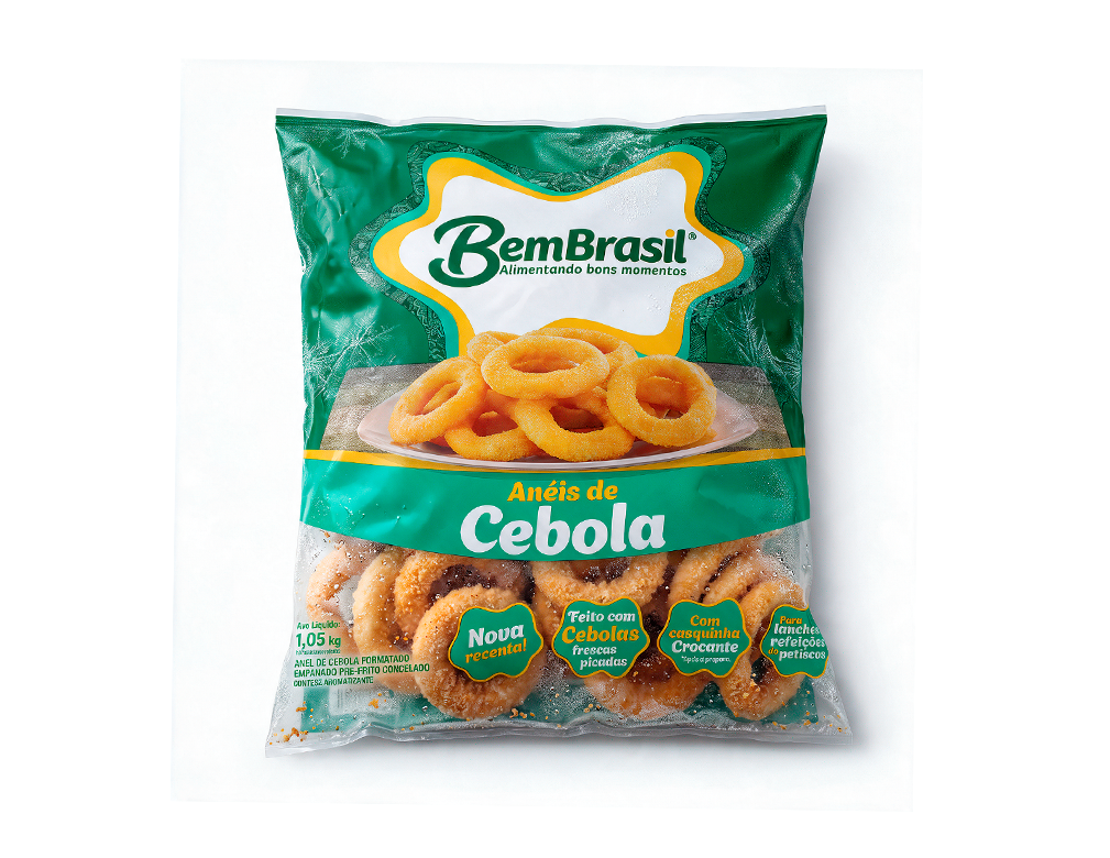 ANÉIS DE CEBOLA CONGELADO PRÉ FRITOS EMPANADOS PRÉ FORMADOS BEM BRASIL 1,05 KILO (CX 8 PCT) - PMG Atacadista - Melhor Preço em Atacado ANÉIS DE CEBOLA CONGELADO PRÉ FRITOS EMPANADOS PRÉ FORMADOS BEM BRASIL 1,05 KILO (CX 8 PCT) - produto atacado, food service - PMG Atacadista - Atacado Food Service Itapecerica