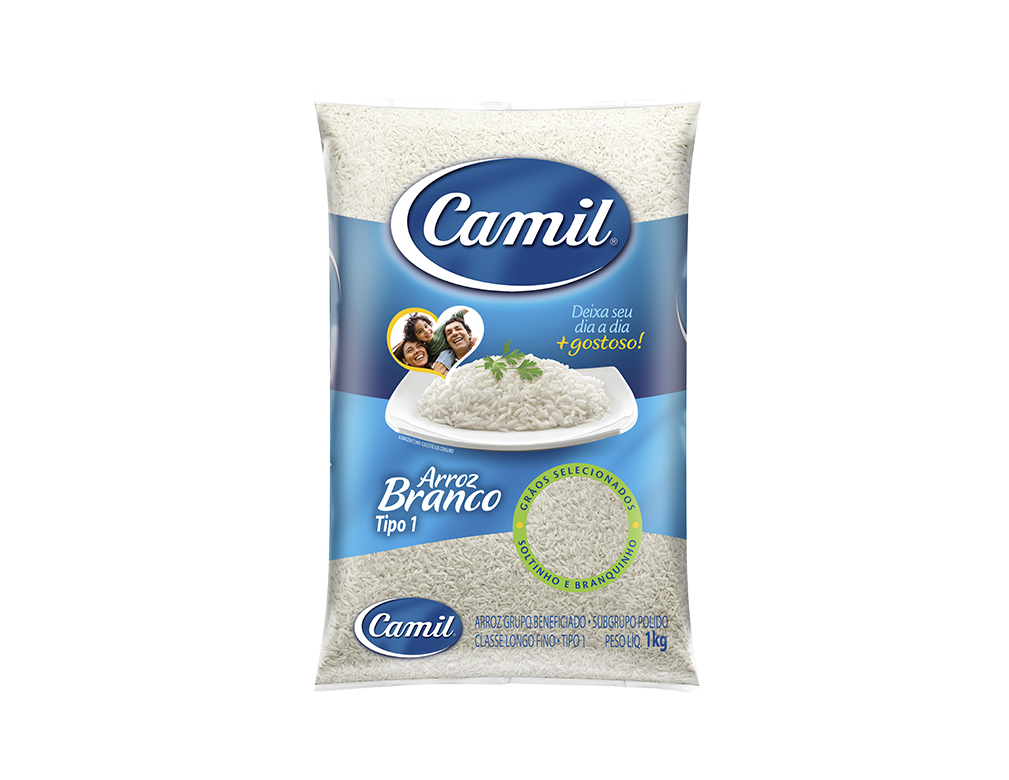 ARROZ BRANCO PEQUENO TIPO 1 CAMIL 1 KILO (FDO 10 PCT) BLACK FRIDAY PMG ATACADISTA