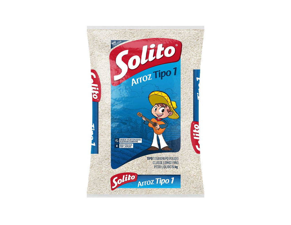 ARROZ BRANCO TIPO 1 SOLITO 5 KILO (FDO 6 PCT) BLACK FRIDAY PMG ATACADISTA