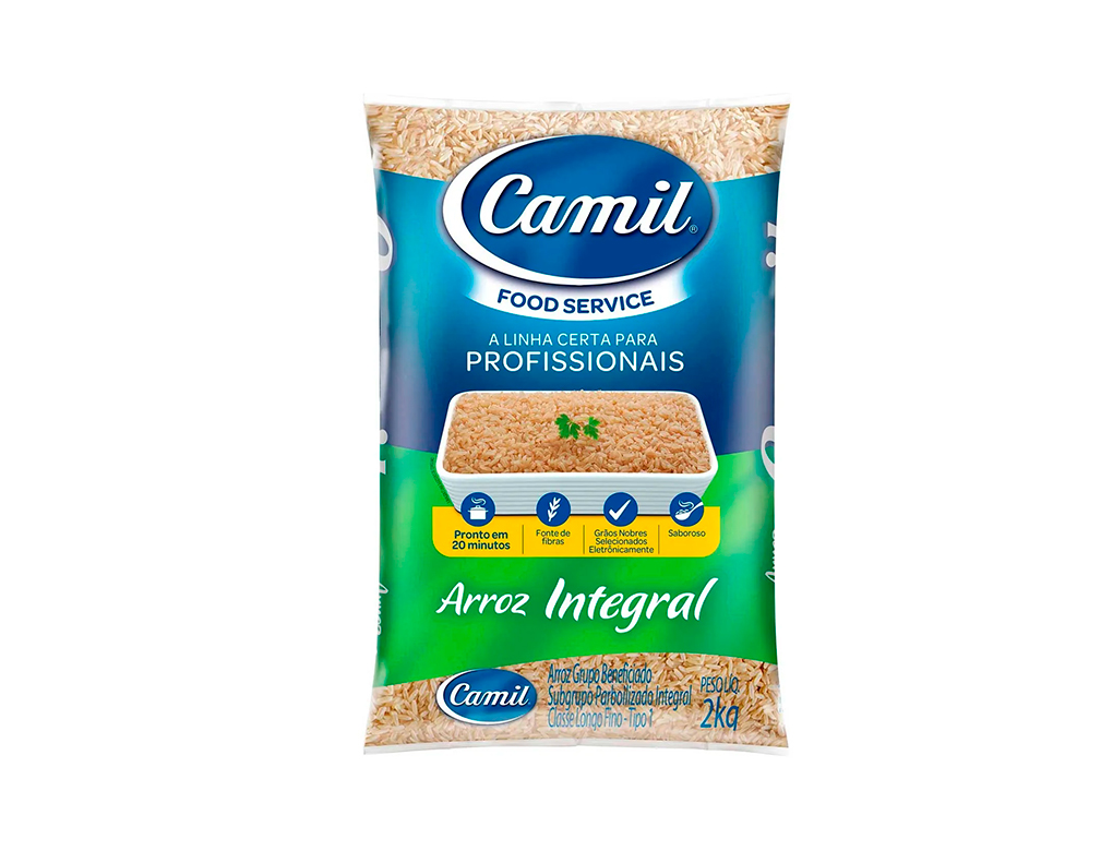 ARROZ INTEGRAL FOOD SERVICE CAMIL 2 KILO (FDO 5 PCT) BLACK FRIDAY PMG ATACADISTA