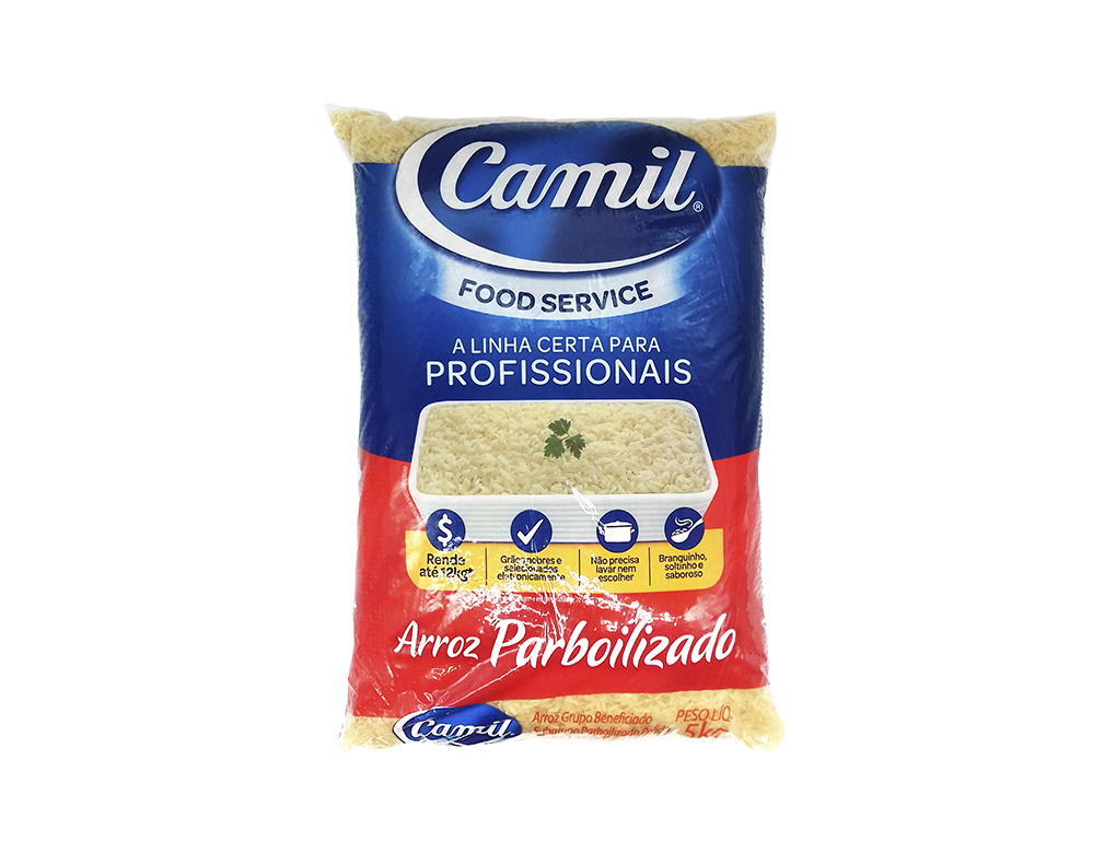 ARROZ PARBOILIZADO TIPO 1 FOOD SERVICE CAMIL 5 KILO (FDO 6 PCT) BLACK FRIDAY PMG ATACADISTA