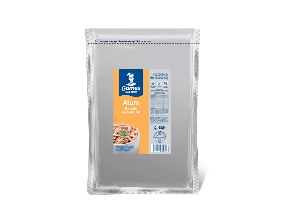 ATUM GRANDE RALADO AO NATURAL POUCH GOMES DA COSTA 1 KILO BLACK FRIDAY PMG ATACADISTA