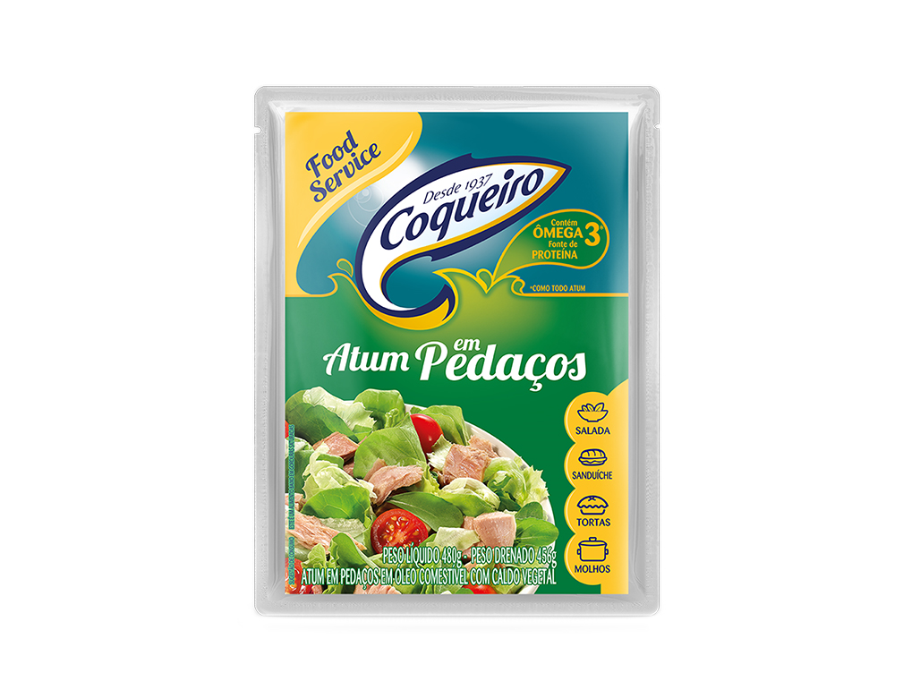 ATUM PEDAÇOS EM ÓLEO POUCH COQUEIRO 480 G BLACK FRIDAY PMG ATACADISTA