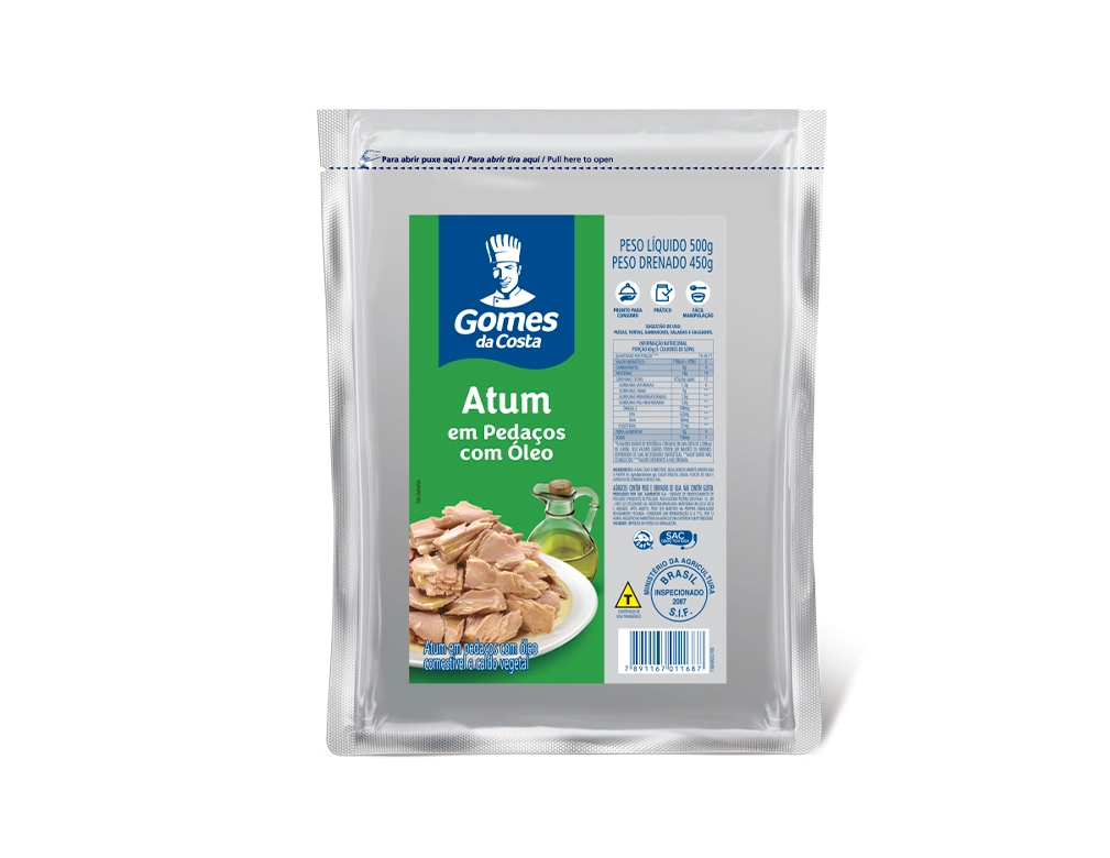 ATUM PEDAÇOS EM ÓLEO POUCH GOMES DA COSTA 500 G BLACK FRIDAY PMG ATACADISTA