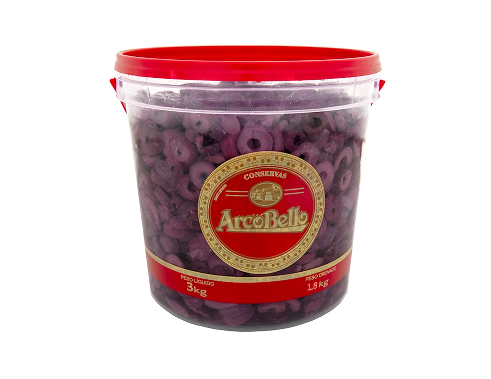 AZEITONA PRETA FATIADA ARCO BELLO (BD 1,8 KILO) BLACK FRIDAY PMG ATACADISTA