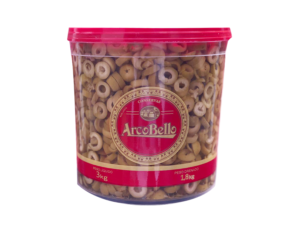 AZEITONA VERDE FATIADA ARCO BELLO (BD 1,8 KILO) BLACK FRIDAY PMG ATACADISTA