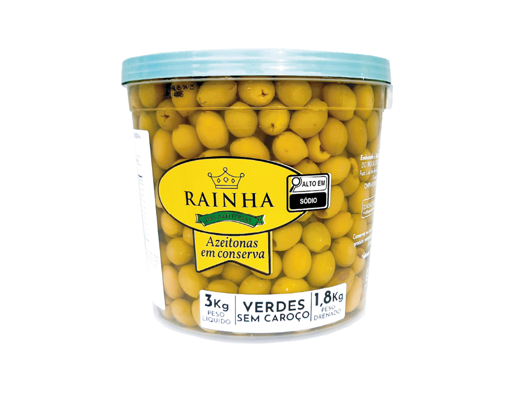 AZEITONA VERDE SEM CAROÇO RAINHA (BD 1,8 KILO) BLACK FRIDAY PMG ATACADISTA