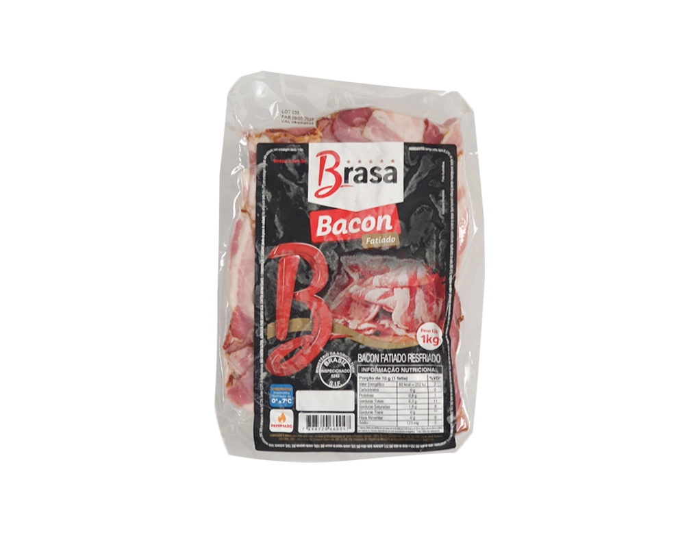 BACON FATIADO "BARRIGA" BRASA 1 KILO PCT BLACK FRIDAY PMG ATACADISTA