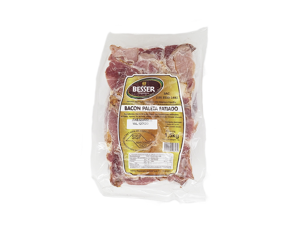 BACON FATIADO PALETA BESSER 1,5 KILO PCT BLACK FRIDAY PMG ATACADISTA