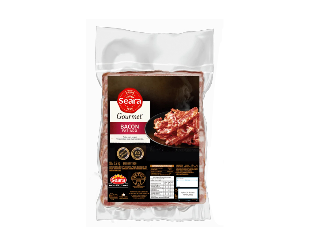 BACON FATIADO SEARA GOURMET 2,5 KILO PCT BLACK FRIDAY PMG ATACADISTA