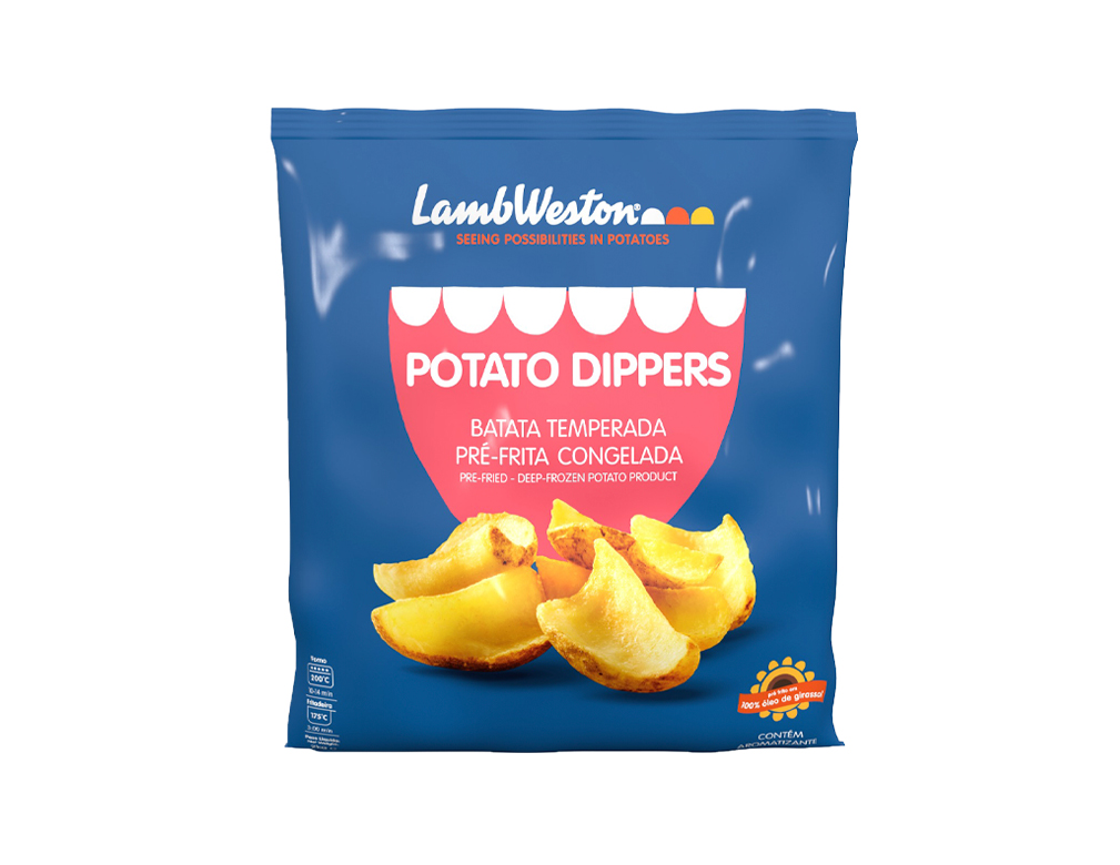 BATATA CONGELADA PRÉ FRITA COM CASCA DIPPERS CANOA TEMPERADA LAMBWESTON 2 KILO (CX 5 PCT) BLACK FRIDAY PMG ATACADISTA