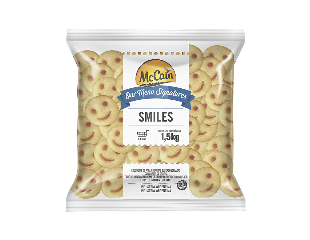 BATATA CONGELADA PRÉ FRITA SMILES SORRISO MCCAIN 1,5 KILO (CX 6 PCT) BLACK FRIDAY PMG ATACADISTA