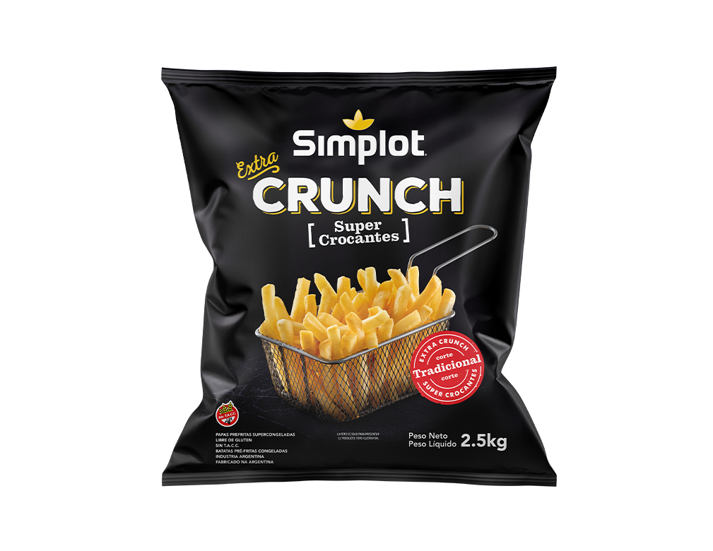 BATATA PALITO CONGELADA PRÉ FRITA 10 MM CORTE TRADICIONAL "EXTRA CRUNCH" SIMPLOT 2,5 KILO (CX 6 PCT) BLACK FRIDAY PMG ATACADISTA