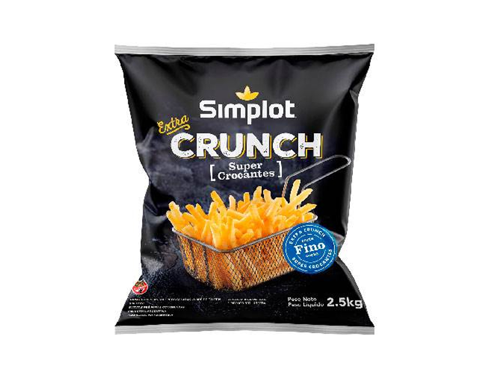 BATATA PALITO CONGELADA PRÉ FRITA 7 MM CORTE FINO "EXTRA CRUNCH" SKIN ON SIMPLOT 2,5 KILO (CX 6 PCT) BLACK FRIDAY PMG ATACADISTA