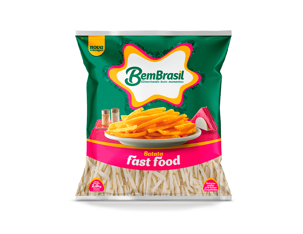 BATATA PALITO CONGELADA PRÉ FRITA 7 MM CORTE FINO FAST FOOD BEM BRASIL 2 KILO (CX 6 PCT) BLACK FRIDAY PMG ATACADISTA