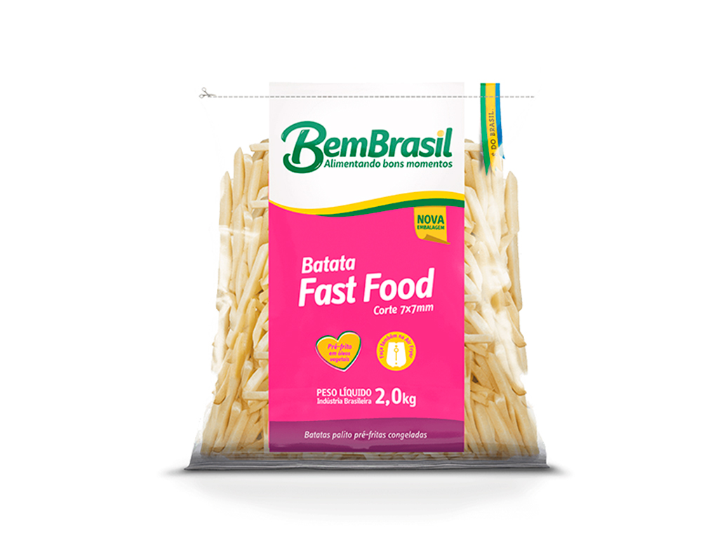 BATATA PALITO CONGELADA PRÉ FRITA 7 MM CORTE FINO FAST FOOD BEM BRASIL 2 KILO (CX 7 PCT) BLACK FRIDAY PMG ATACADISTA