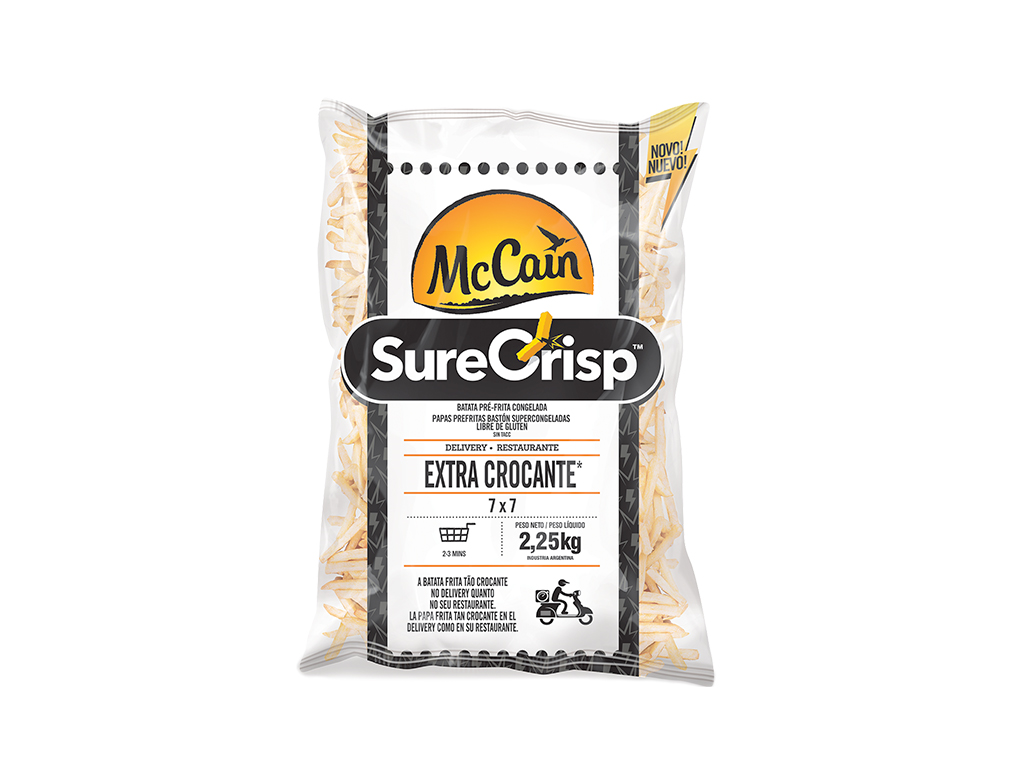 BATATA PALITO CONGELADA PRÉ FRITA 7 MM CORTE FINO SURECRISP EXTRA CROCANTE MCCAIN 2,25 KILO (CX 8 PCT) - PMG Atacadista - Melhor Preço em Atacado BATATA PALITO CONGELADA PRÉ FRITA 7 MM CORTE FINO SURECRISP EXTRA CROCANTE MCCAIN 2,25 KILO (CX 8 PCT) - produto atacado, food service - PMG Atacadista - Atacado Food Service Itapecerica