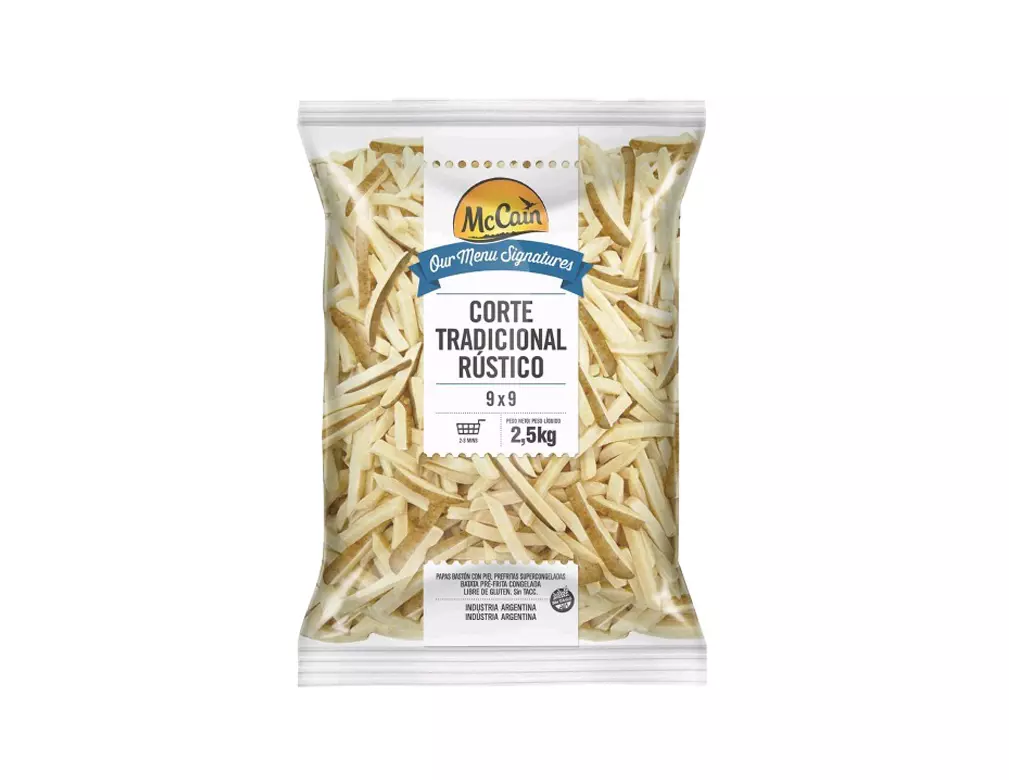 BATATA PALITO CONGELADA PRÉ FRITA 9 MM CORTE TRADICIONAL HARVEST PRIDE RÚSTICA MCCAIN 2,5 KILO (CX 6 PCT) BLACK FRIDAY PMG ATACADISTA
