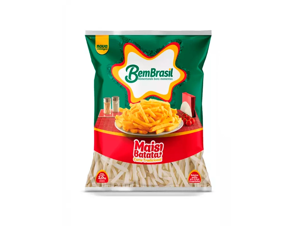 BATATA PALITO CONGELADA PRÉ FRITA 9 MM CORTE TRADICIONAL MAIS BATATA BEM BRASIL 2 KILO (CX 7 PCT) BLACK FRIDAY PMG ATACADISTA
