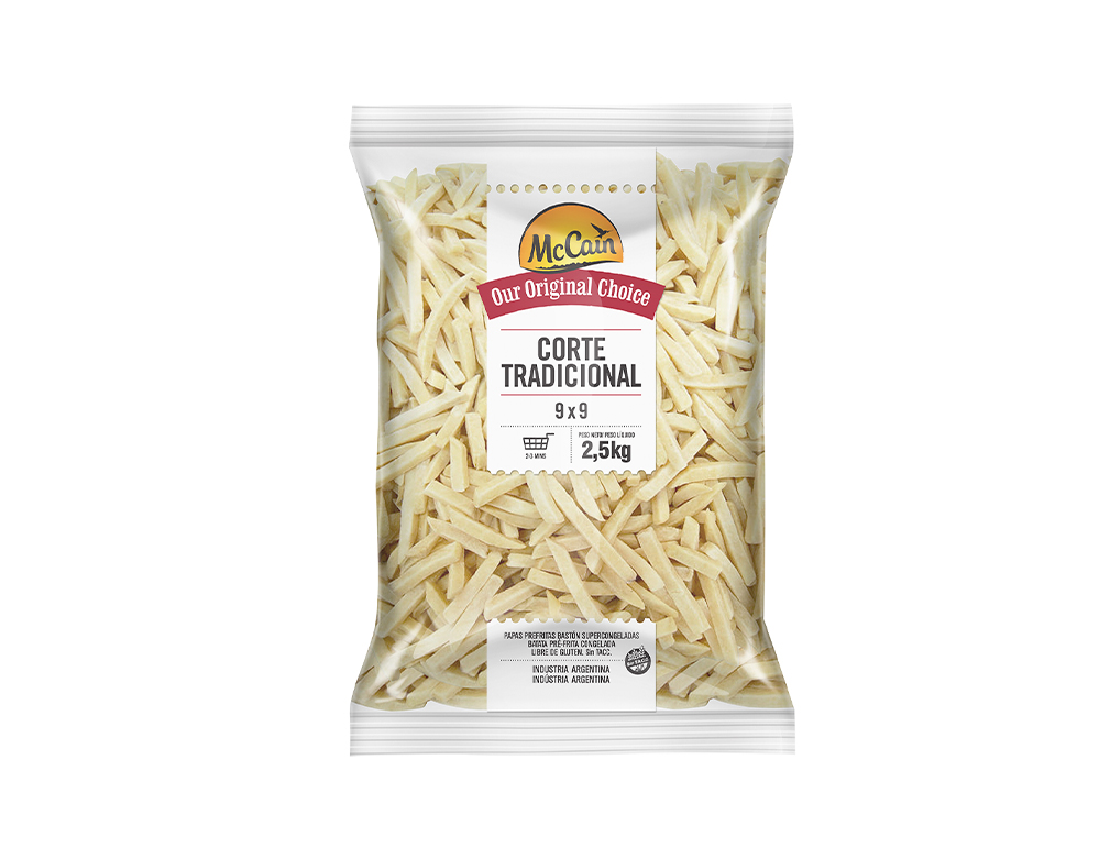 BATATA PALITO CONGELADA PRÉ FRITA 9 MM CORTE TRADICIONAL MCCAIN 2,5 KILO (CX 6 PCT) BLACK FRIDAY PMG ATACADISTA