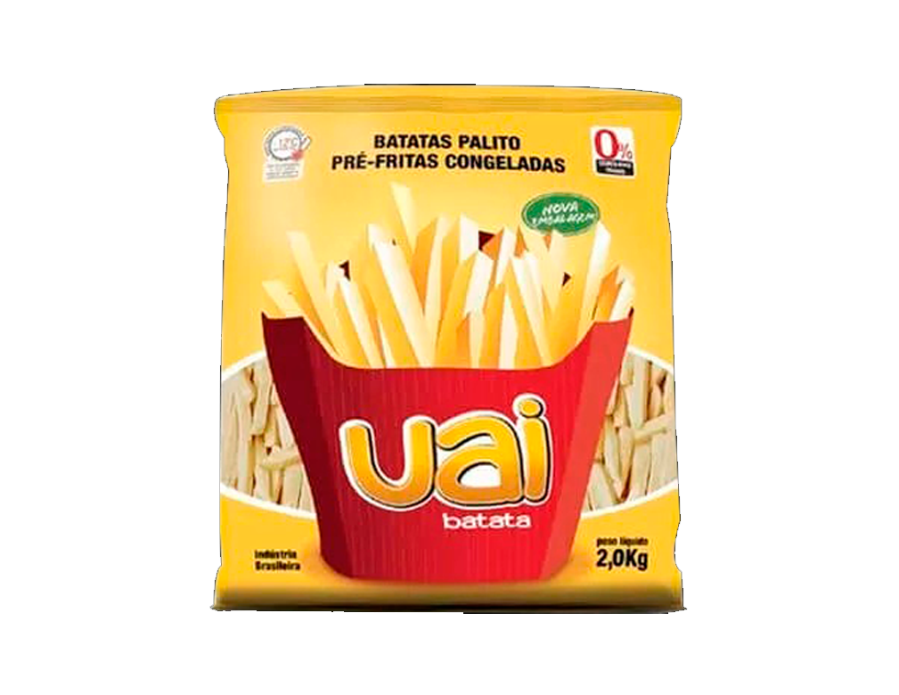 BATATA PALITO CONGELADA PRÉ FRITA 9 MM CORTE TRADICIONAL UAI BEM BRASIL 2 KILO (CX 7 PCT) BLACK FRIDAY PMG ATACADISTA
