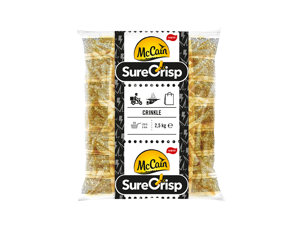 BATATA PALITO CONGELADA PRÉ FRITA CRINKLE SURECRISP TEMPERADA MCCAIN 2,5 KILO (CX 4 PCT) BLACK FRIDAY PMG ATACADISTA