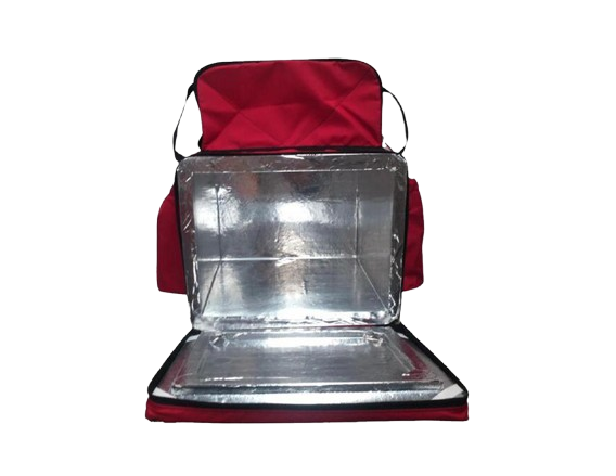 BAÚ MOCHILA VERMELHO LAMINADO COM BOLSÃO PARA PIZZA MIL ROTAS (UN) BLACK FRIDAY PMG ATACADISTA