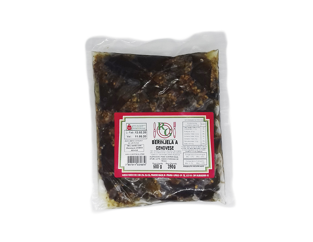 BERINJELA A GENOVESE REFOGADA RG 500 G BLACK FRIDAY PMG ATACADISTA