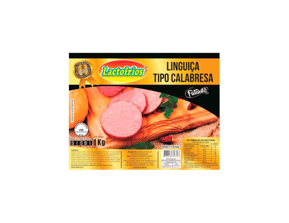 CALABRESA FATIADA RESFRIADA LACTOFRIOS 1 KILO BLACK FRIDAY PMG ATACADISTA