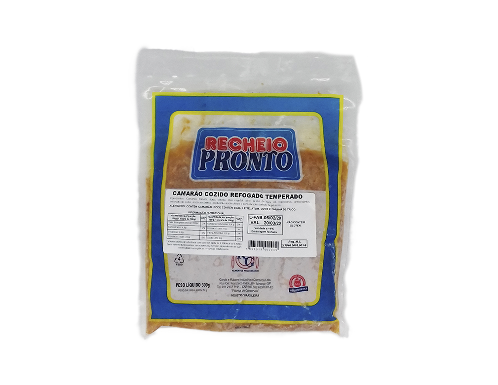 CAMARÃO COZIDO REFOGADO TEMPERADO RG 300 G BLACK FRIDAY PMG ATACADISTA