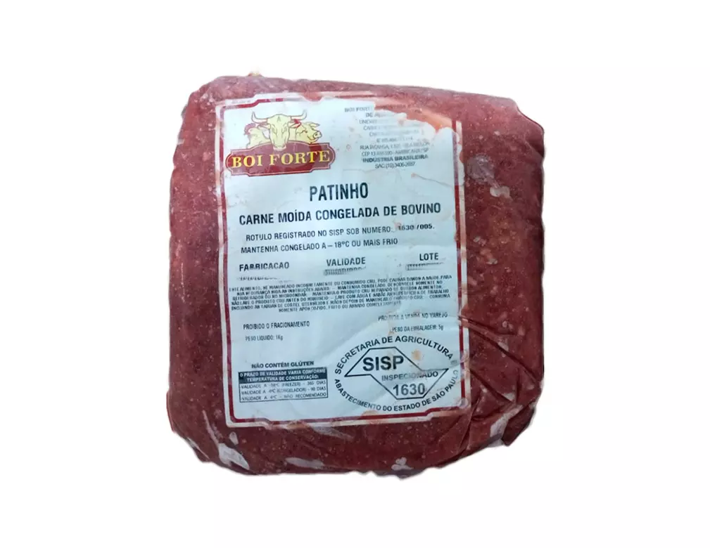 CARNE MOĆDA BOVINA CONGELADA PATINHO BOI FORTE 1 KG BLACK FRIDAY PMG ATACADISTA
