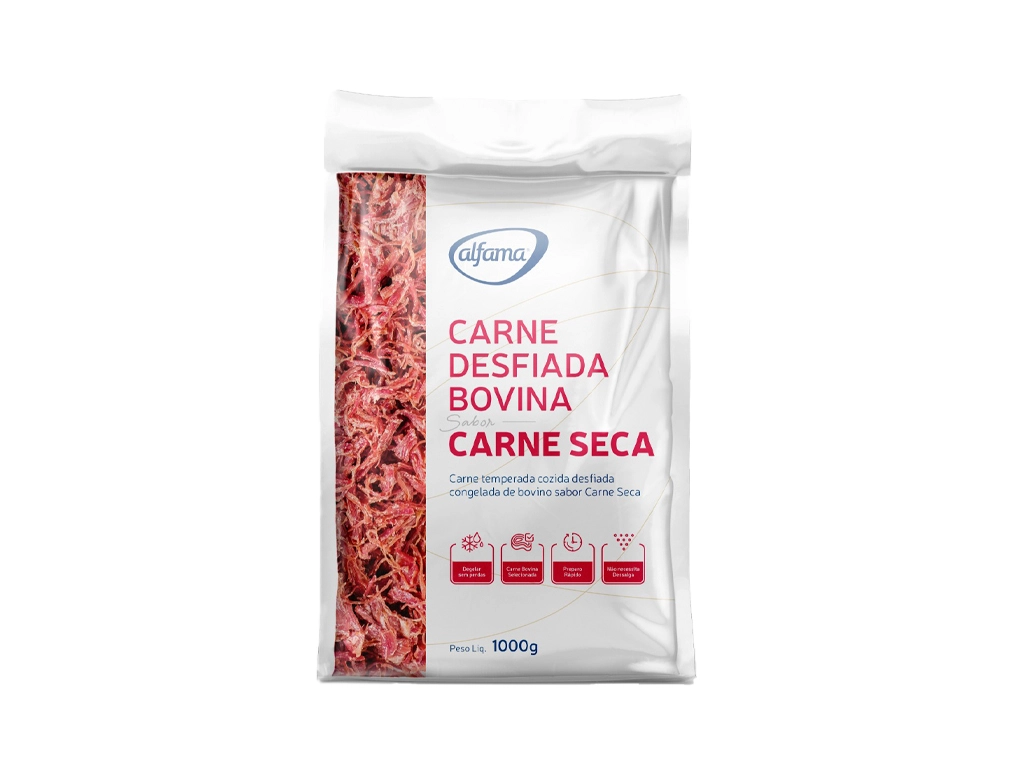 CARNE SECA BOVINA CONGELADA DESFIADA ALFAMA 1 KG BLACK FRIDAY PMG ATACADISTA