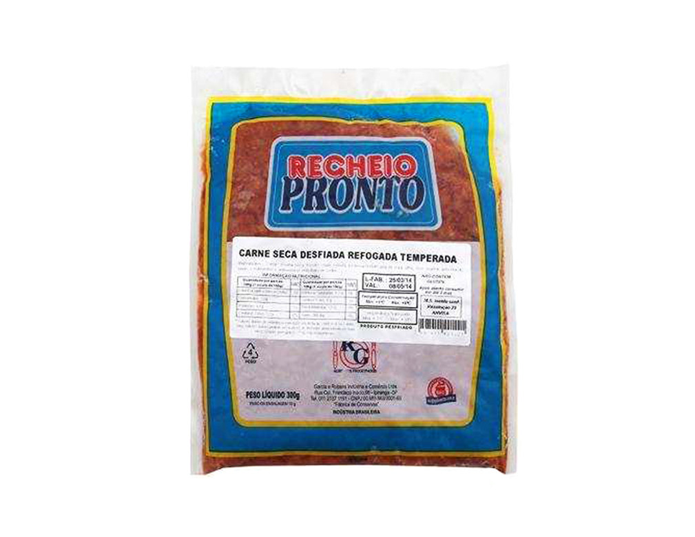 CARNE SECA BOVINA DESFIADA REFOGADA TEMPERADA RG 300 G BLACK FRIDAY PMG ATACADISTA