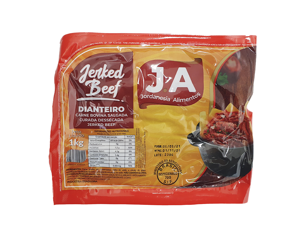 CARNE SECA BOVINA DIANTEIRO JORDANÉSIA 1 KG BLACK FRIDAY PMG ATACADISTA