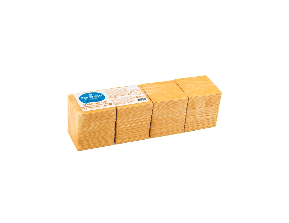 CHEDDAR FATIADO PROCESSADO 160 FATIAS POLENGHI "2,27" KILO BLACK FRIDAY PMG ATACADISTA