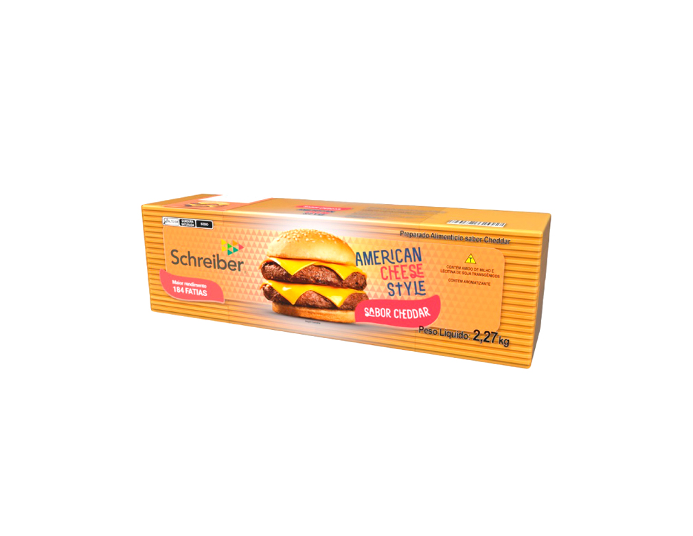CHEDDAR FATIADO PROCESSADO 184 FATIAS SCHREIBER 2,27 KILO BLACK FRIDAY PMG ATACADISTA