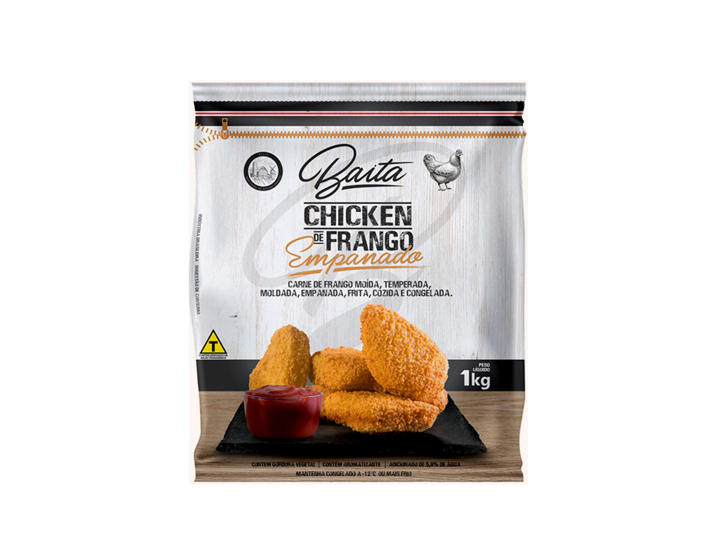 CHICKEN DE FRANGO CONGELADO EMPANADO BAITA 1 KILO (CX 10 PCT) BLACK FRIDAY PMG ATACADISTA