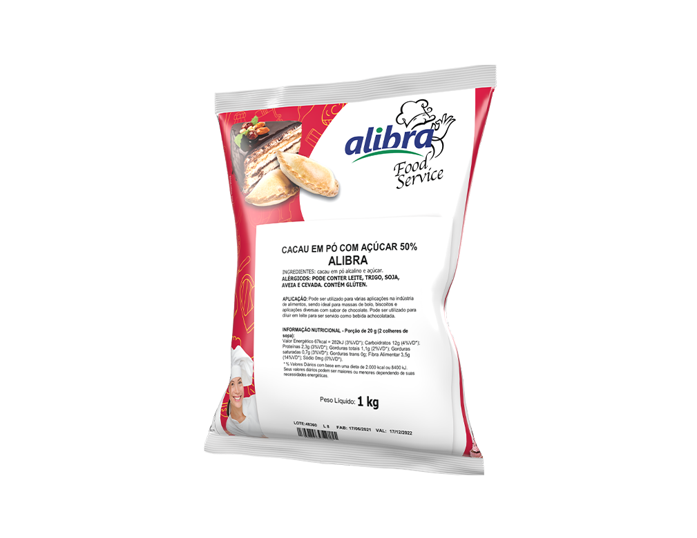 CHOCOLATE EM PÓ 50% CACAU ALIBRA 1 KILO BLACK FRIDAY PMG ATACADISTA