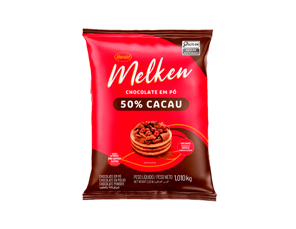 CHOCOLATE EM PÓ 50% CACAU MELKEN HARALD 1,010 KILO BLACK FRIDAY PMG ATACADISTA