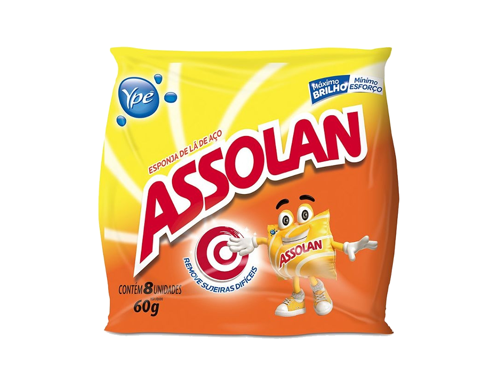 ESPONJA DE LÃ DE AÇO ASSOLAN YPÊ (FDO 20 PCT) BLACK FRIDAY PMG ATACADISTA