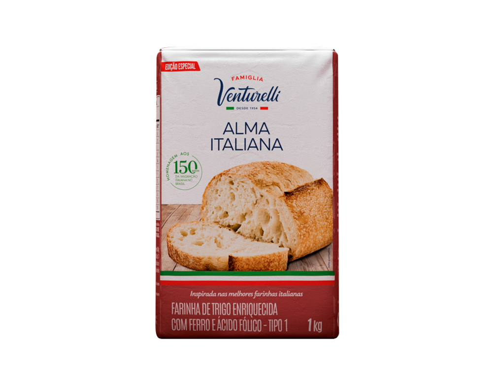 FARINHA DE TRIGO PEQUENA ALMA ITALIANA VENTURELLI 1 KILO (FDO 10 KILO) BLACK FRIDAY PMG ATACADISTA