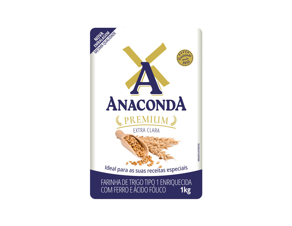 FARINHA DE TRIGO PEQUENA PREMIUM ANACONDA 1 KILO (FDO 10 KILO) BLACK FRIDAY PMG ATACADISTA