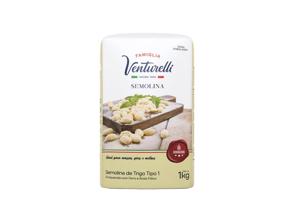 FARINHA DE TRIGO PEQUENA SEMOLINA TIPO 1 VENTURELLI 1 KILO (FDO 10 KILO) BLACK FRIDAY PMG ATACADISTA