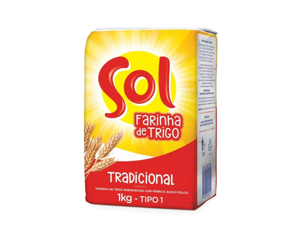 FARINHA DE TRIGO PEQUENA TIPO 1 SOL 1 KILO (FDO 10 KILO) BLACK FRIDAY PMG ATACADISTA