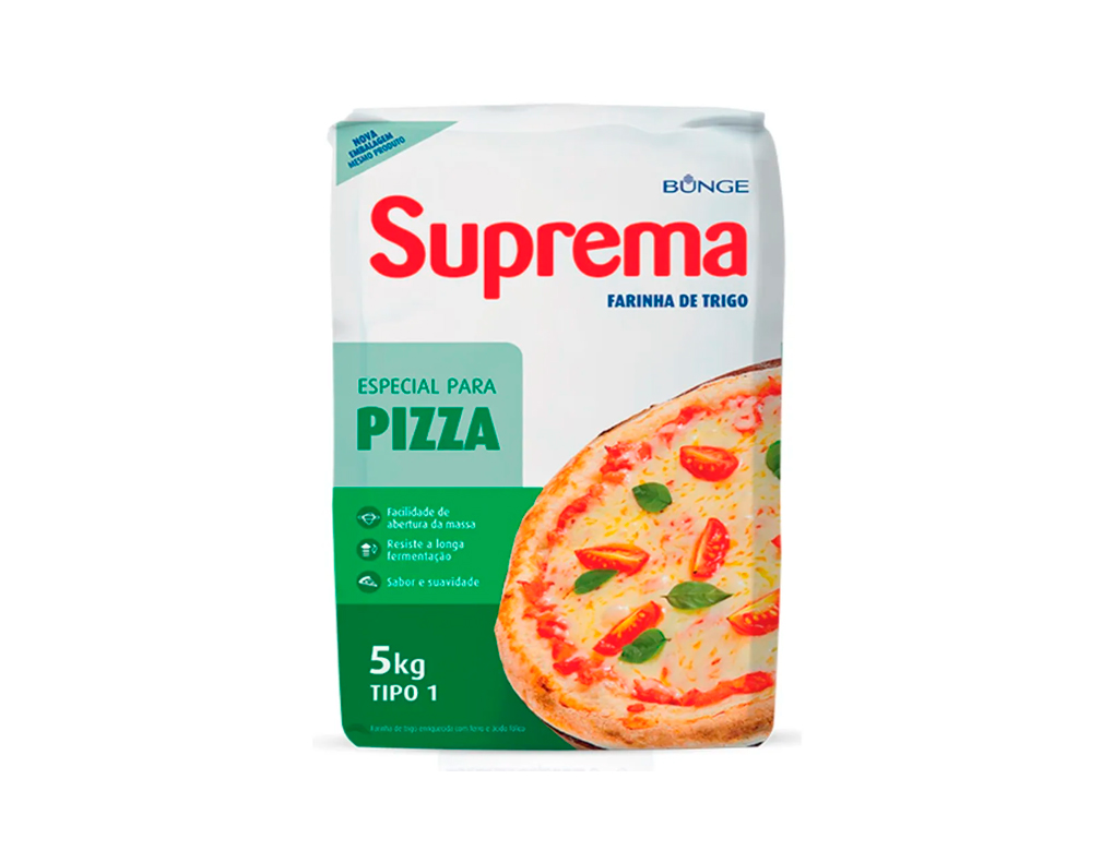FARINHA DE TRIGO PIZZA SUPREMA BUNGE 5 KILO (FDO 25 KILO) BLACK FRIDAY PMG ATACADISTA