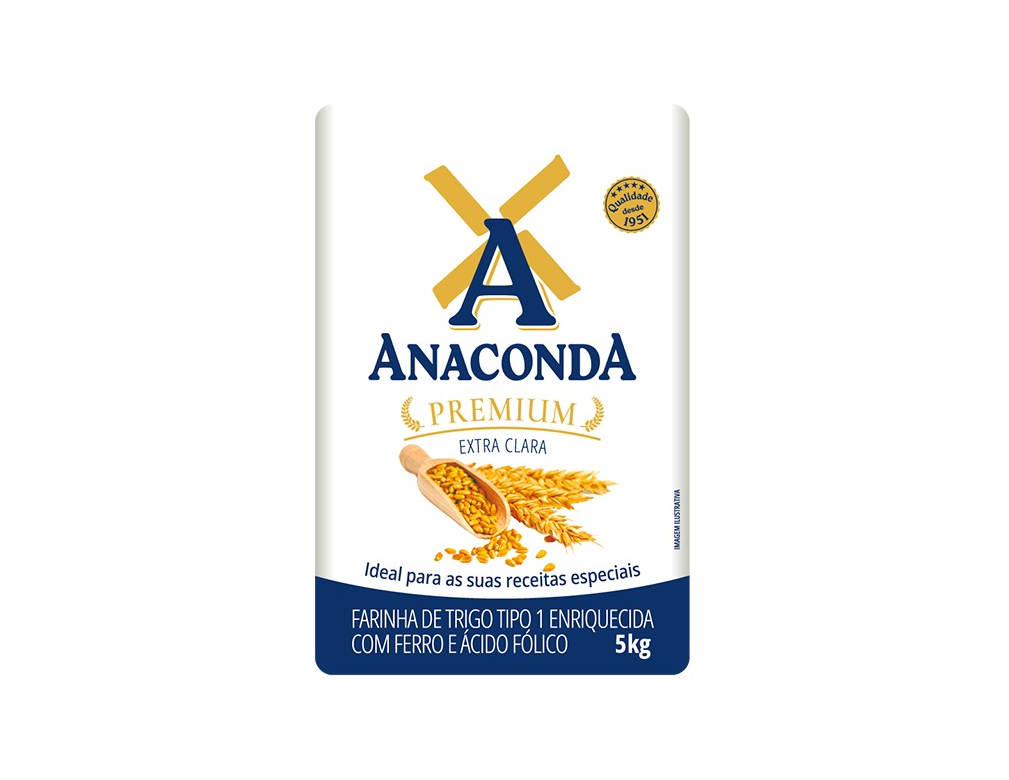 FARINHA DE TRIGO PREMIUM ANACONDA 5 KILO (FDO 25 KILO) BLACK FRIDAY PMG ATACADISTA