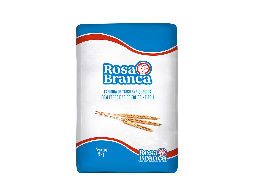 FARINHA DE TRIGO TIPO 1 ROSA BRANCA 5 KILO (FDO 25 KILO) BLACK FRIDAY PMG ATACADISTA